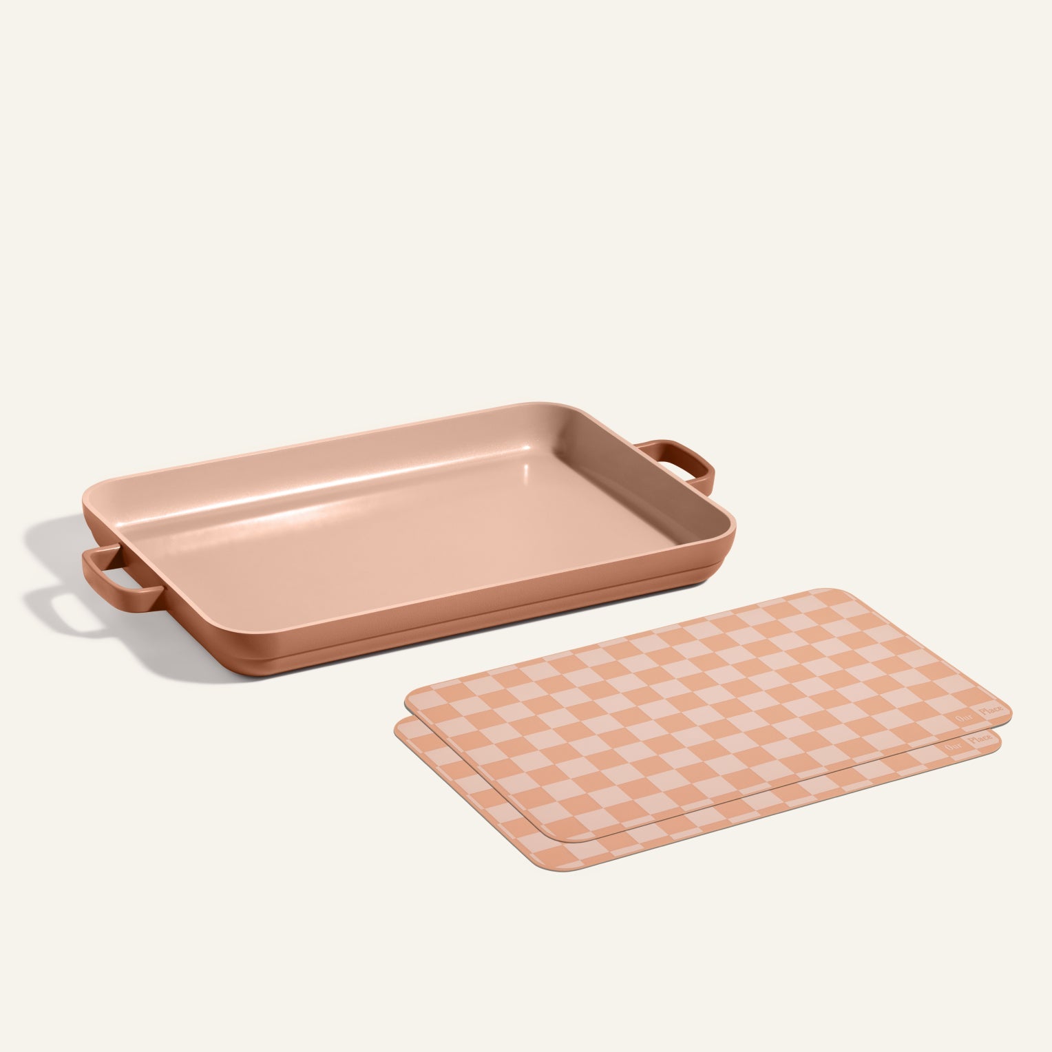 Batterie de cuisine : poêle-grill antiadhésive + tapis de cuisson réutilisables en silicone