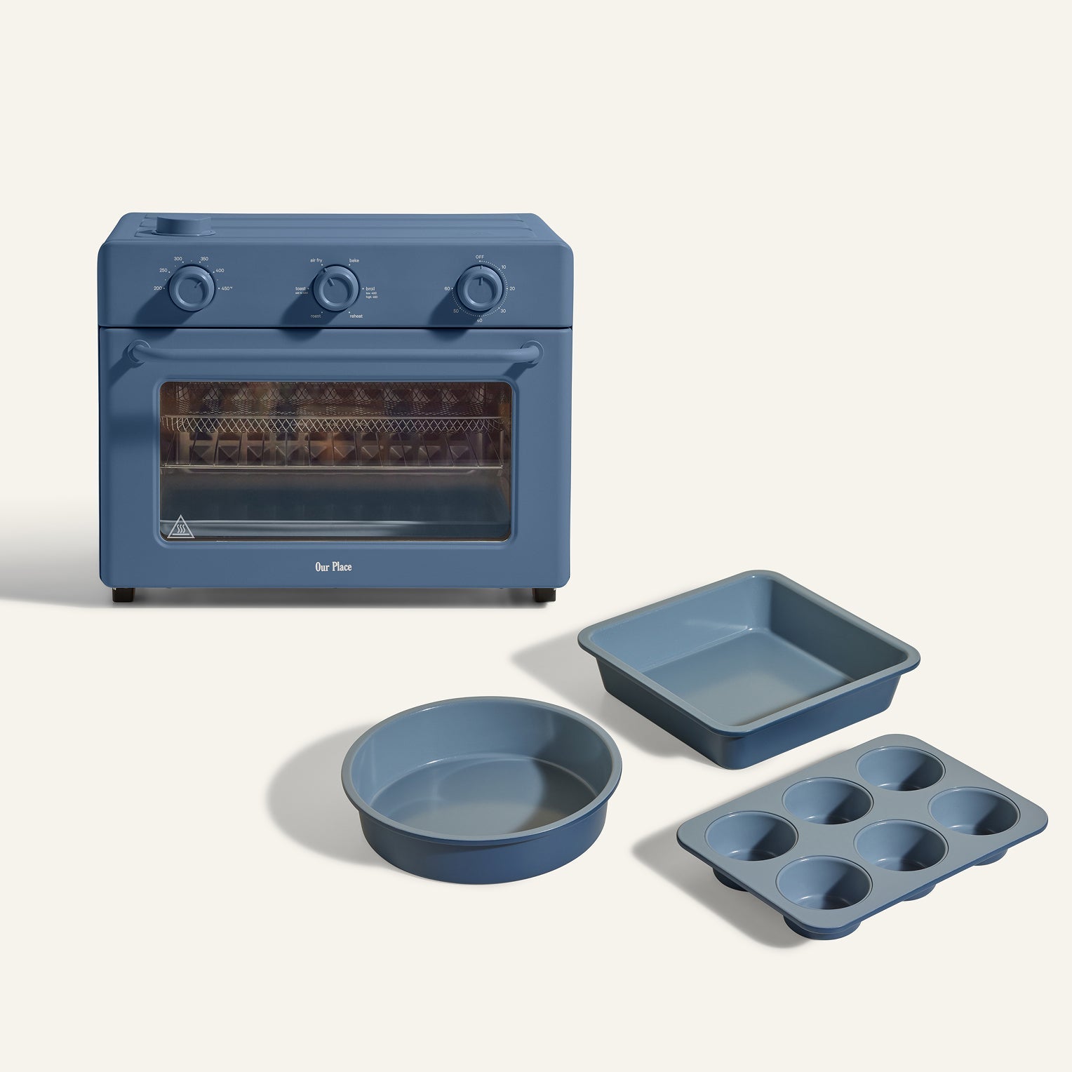 Grande friteuse à air chaud et four grille-pain 6-en-1 + ensemble d'accessoires de pâtisserie