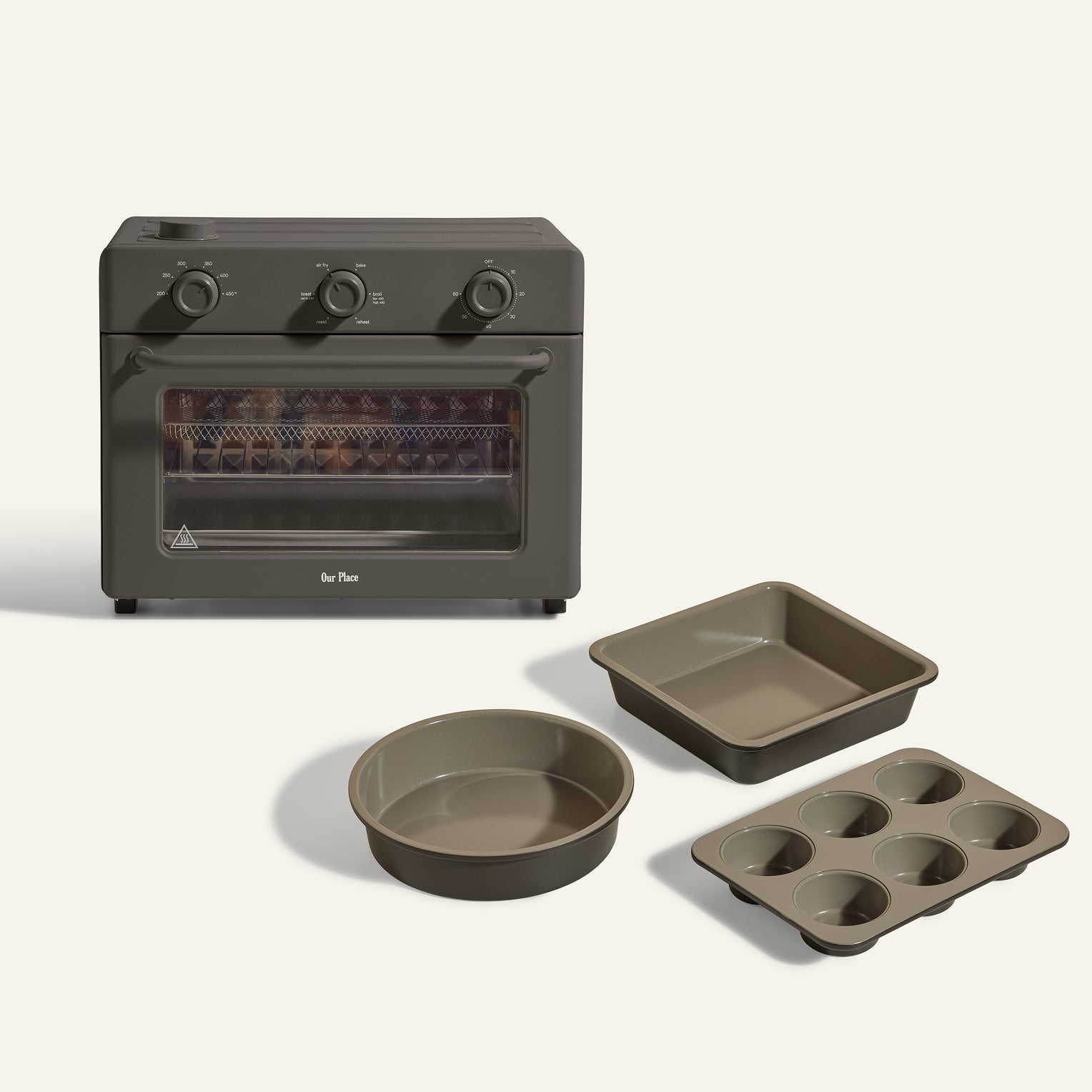 Grande friteuse à air chaud et four grille-pain 6-en-1 + ensemble d'accessoires de pâtisserie