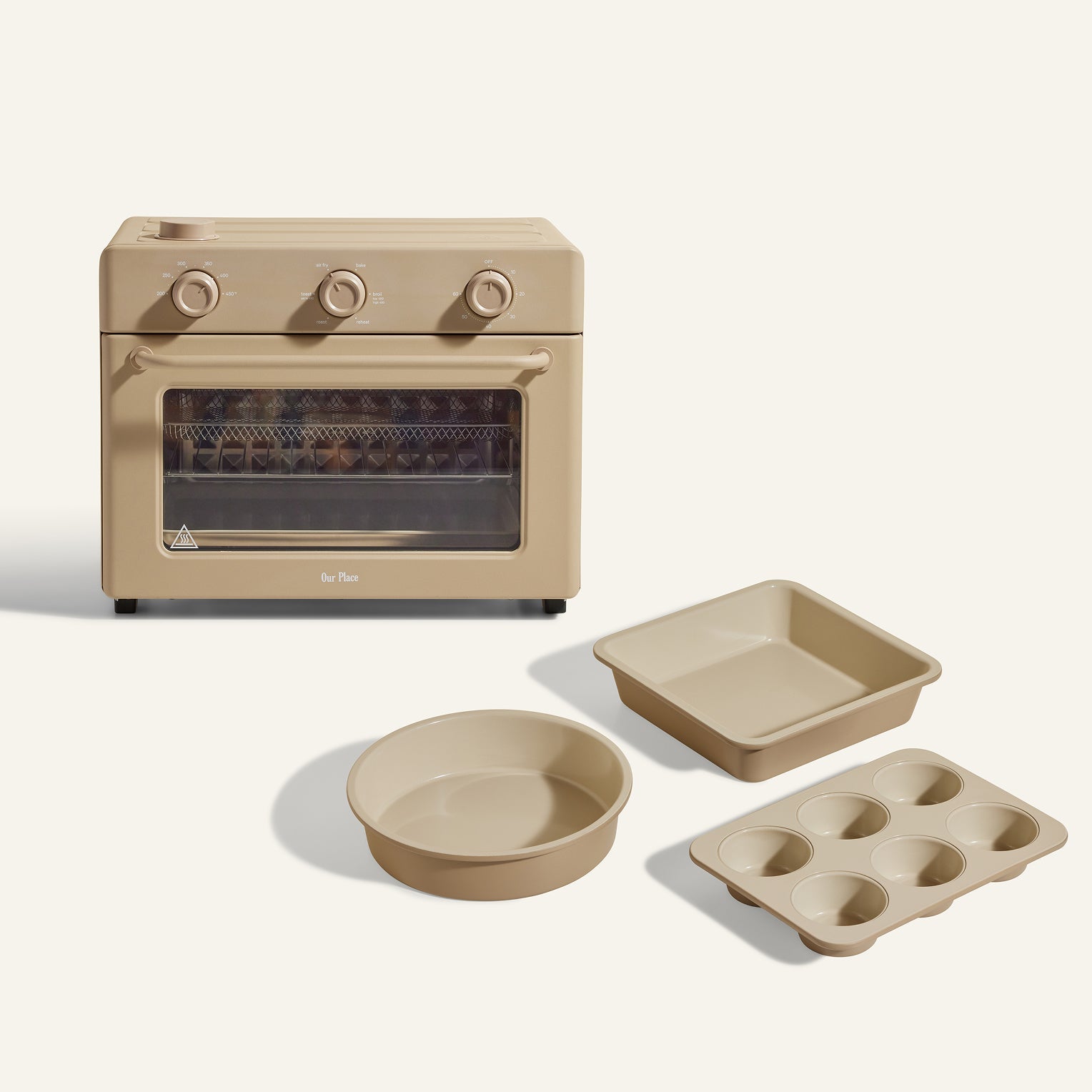 Grande friteuse à air chaud et four grille-pain 6-en-1 + ensemble d'accessoires de pâtisserie