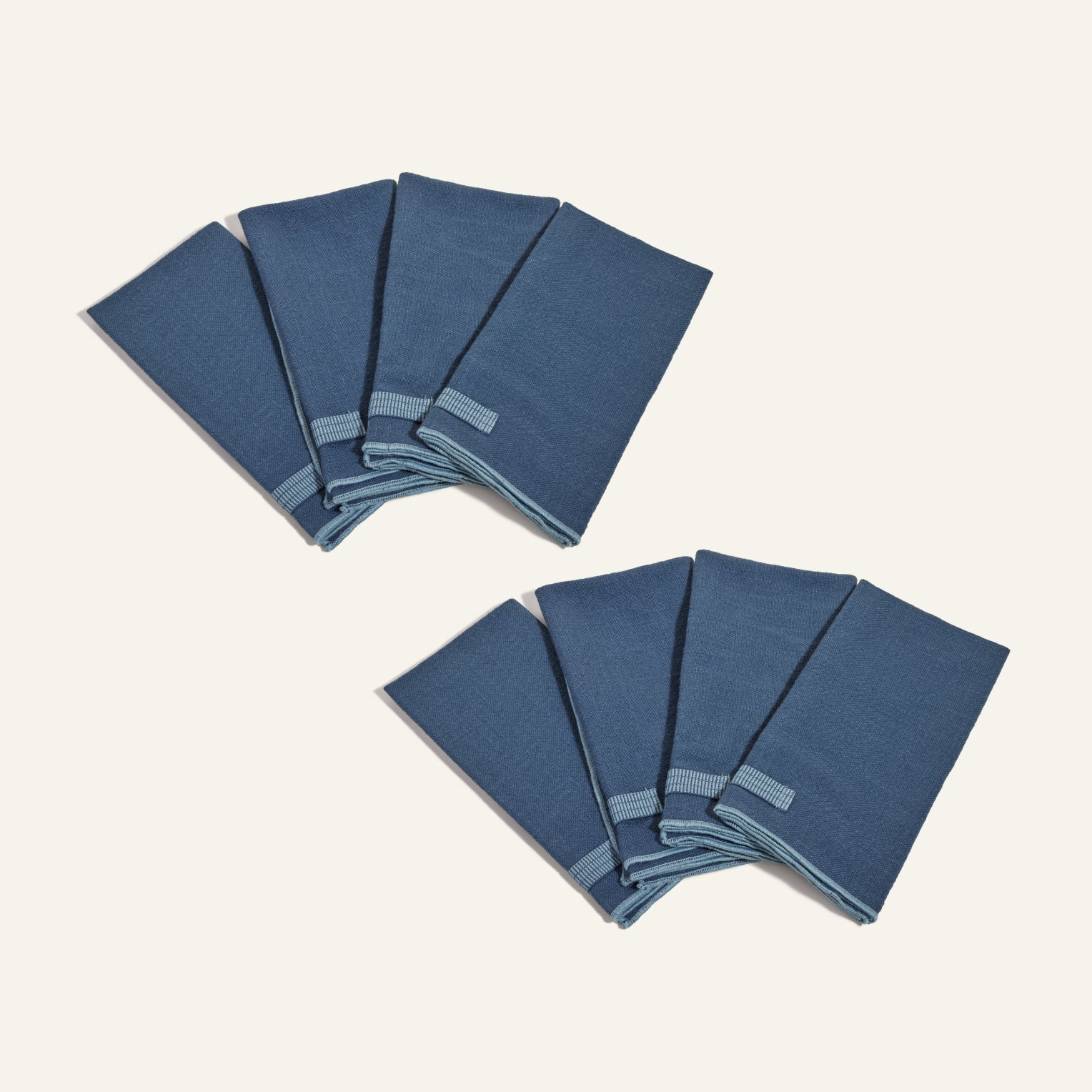 Serviettes de table à anneaux souples – Lot de 4