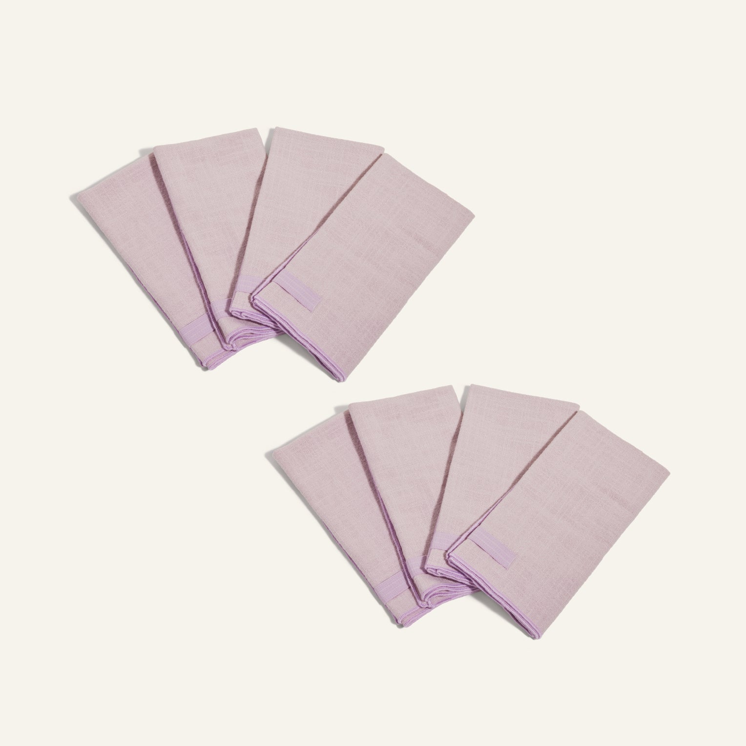 Serviettes de table à anneaux souples – Lot de 4