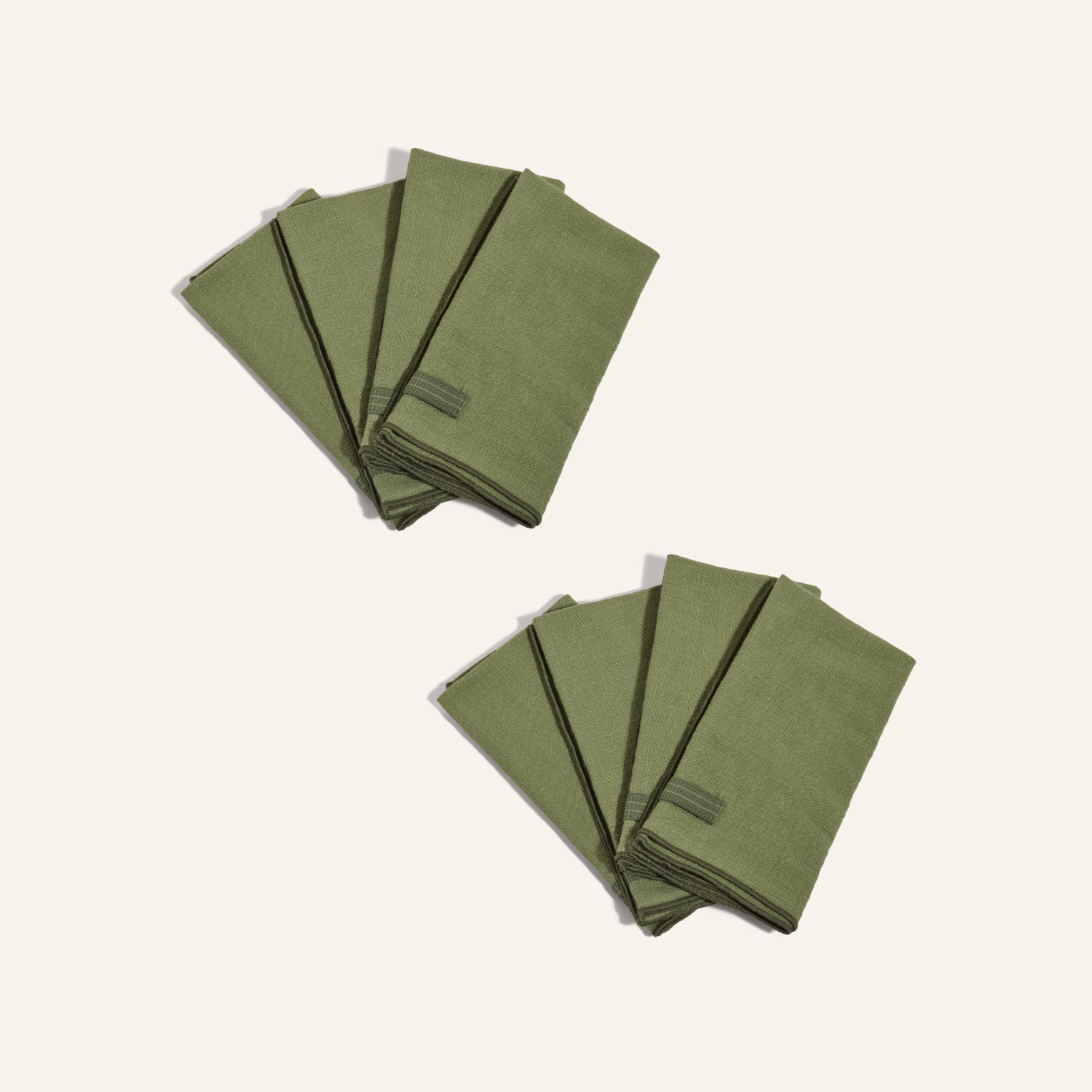 Serviettes de table à anneaux souples – Lot de 4