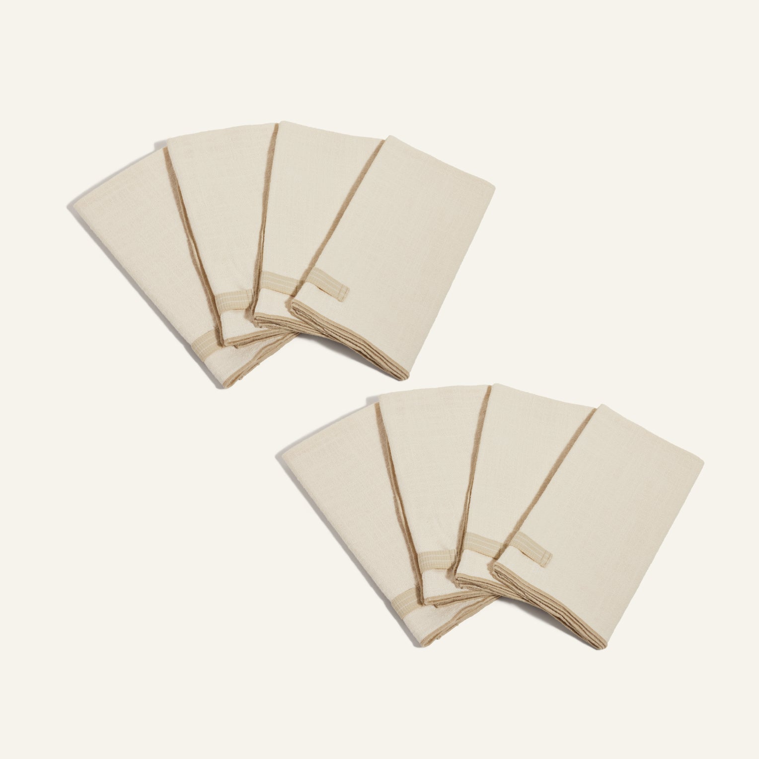 Serviettes de table à anneaux souples – Lot de 4