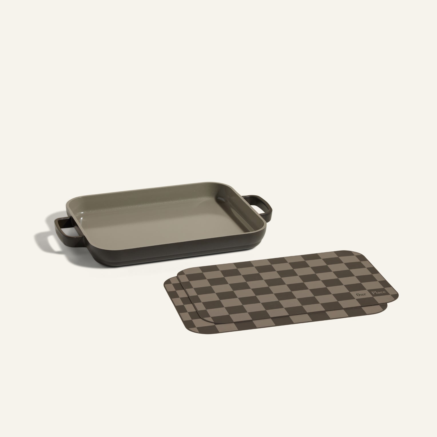 Lot Poêle Gril Antiadhésive + Tapis de Cuisson Réutilisables en Silicone