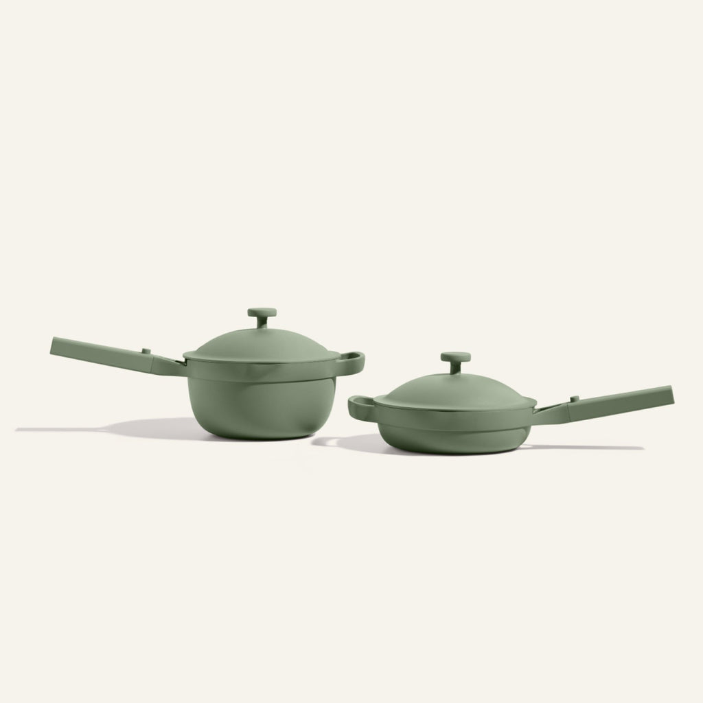 Mini batterie de cuisine antiadhésive en céramique, 2 pièces
