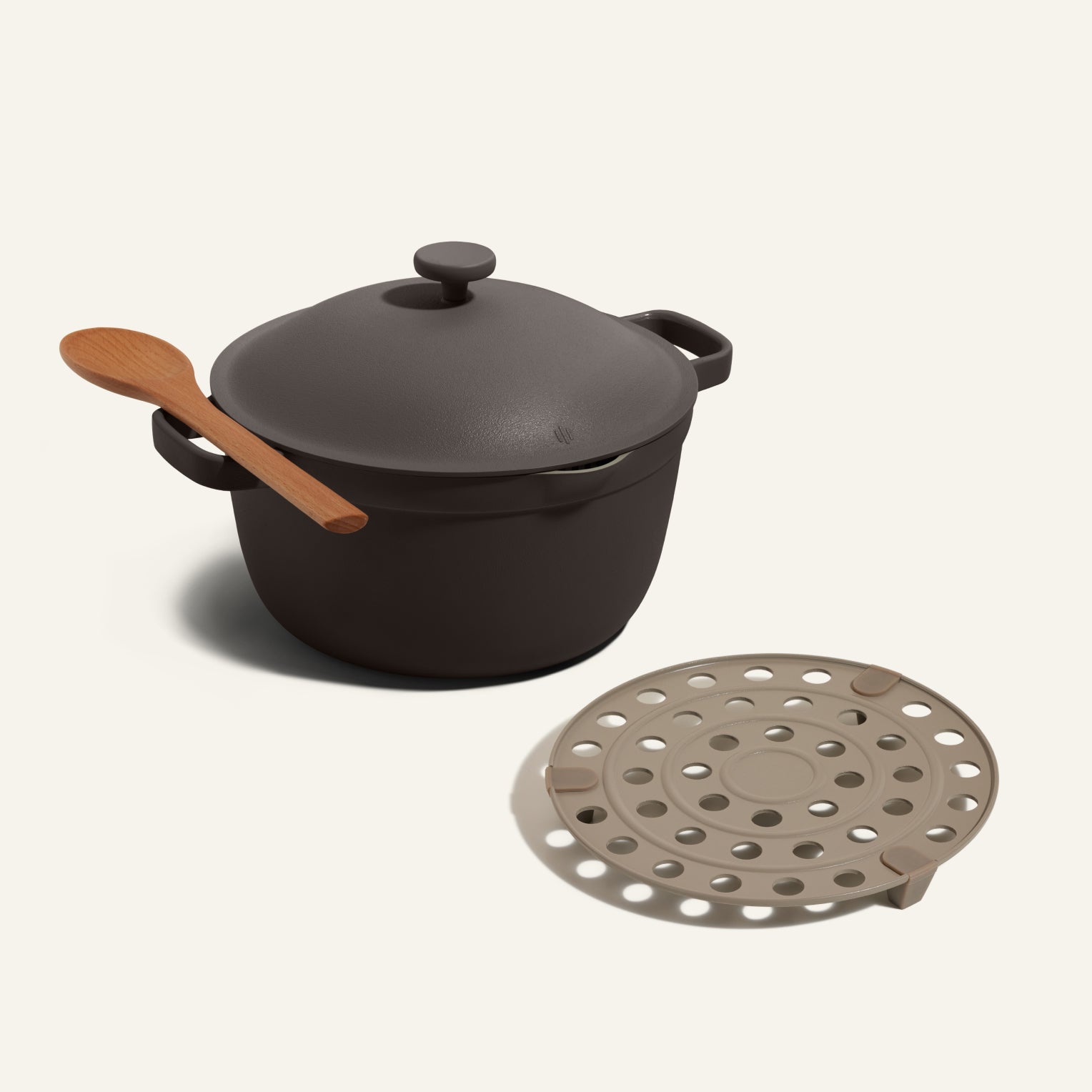 Batterie de cuisine céramique antiadhésive polyvalente 6 L + grille de cuisson
