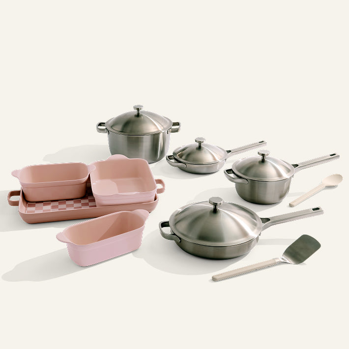 Batterie de cuisine et de cuisson antiadhésive en titane et céramique