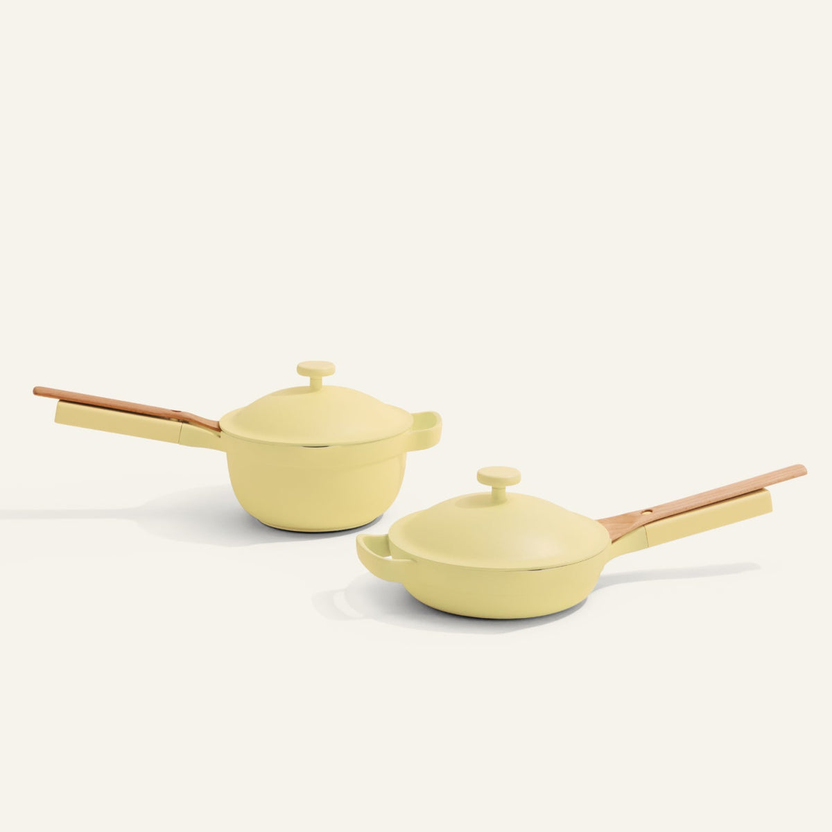 Mini batterie de cuisine antiadhésive en céramique, 2 pièces