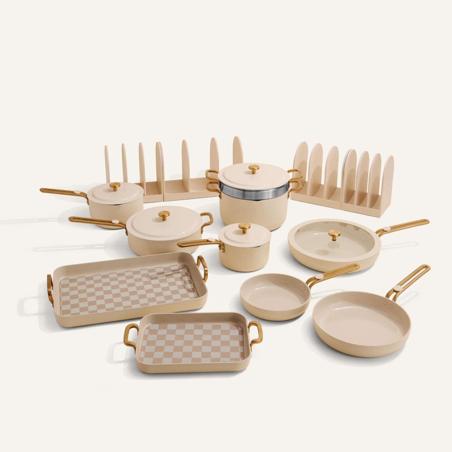 Batterie de cuisine et de cuisson antiadhésive en céramique, 21 pièces