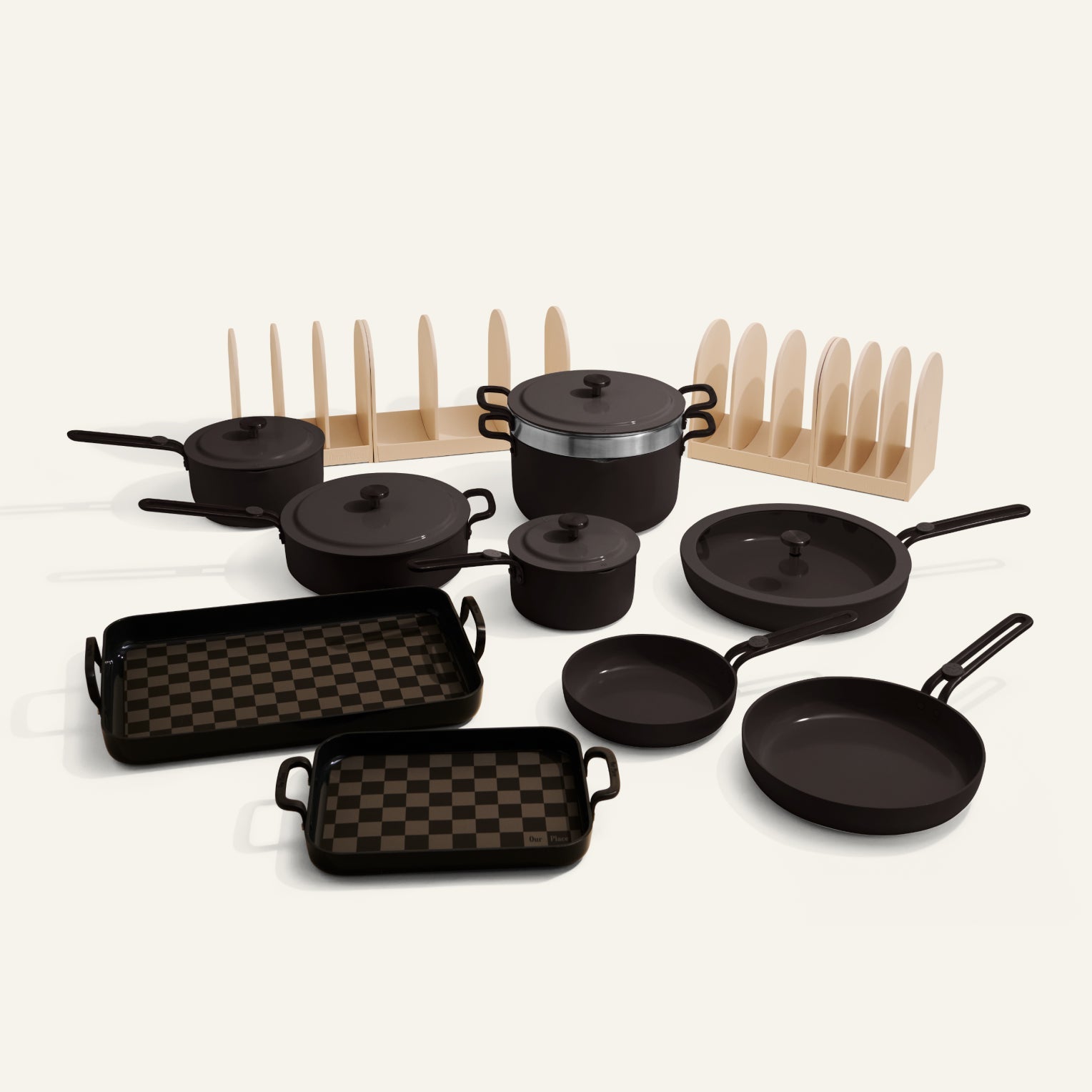 Batterie de cuisine et de cuisson antiadhésive en céramique, 21 pièces