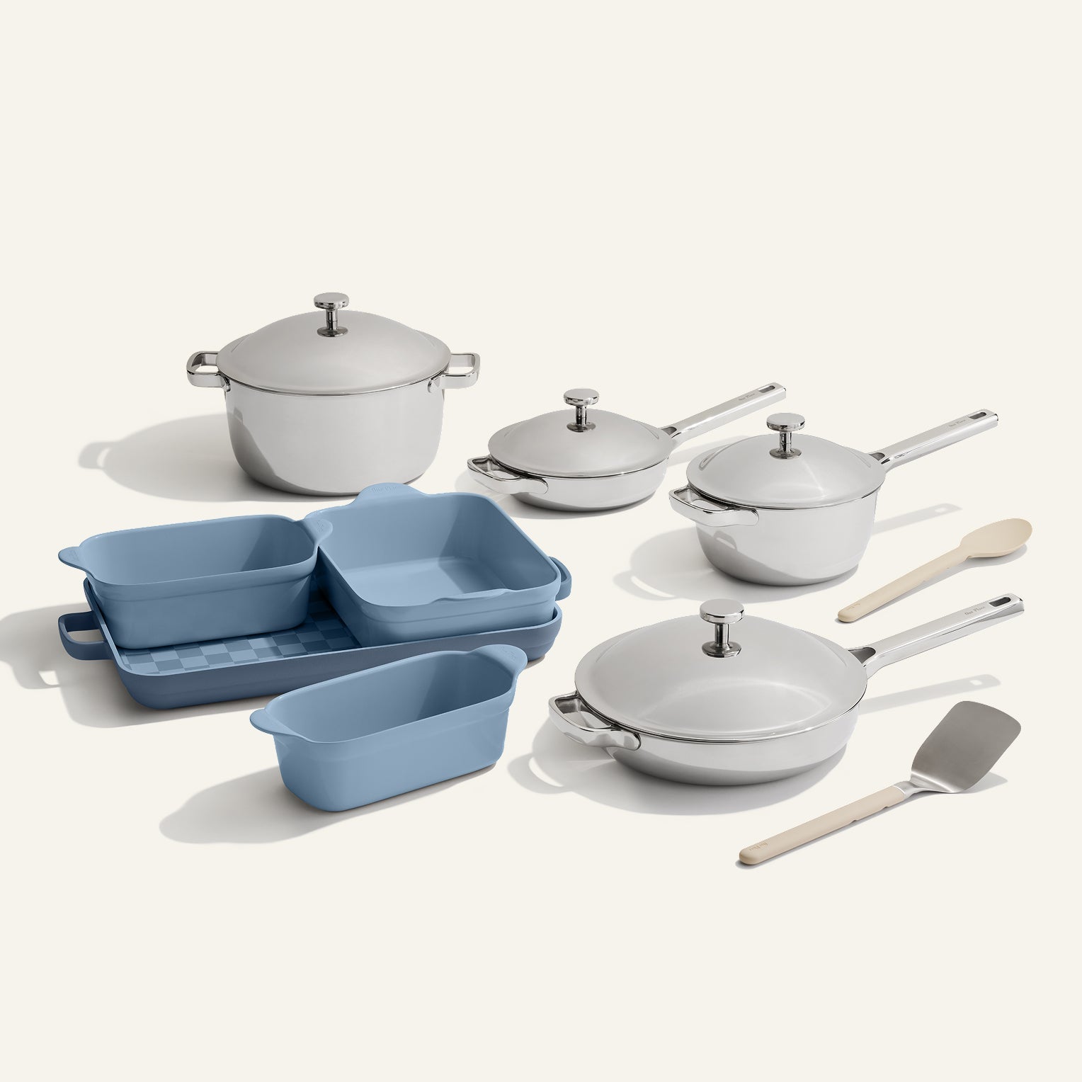Batterie de cuisine et de cuisson antiadhésive en titane et céramique
