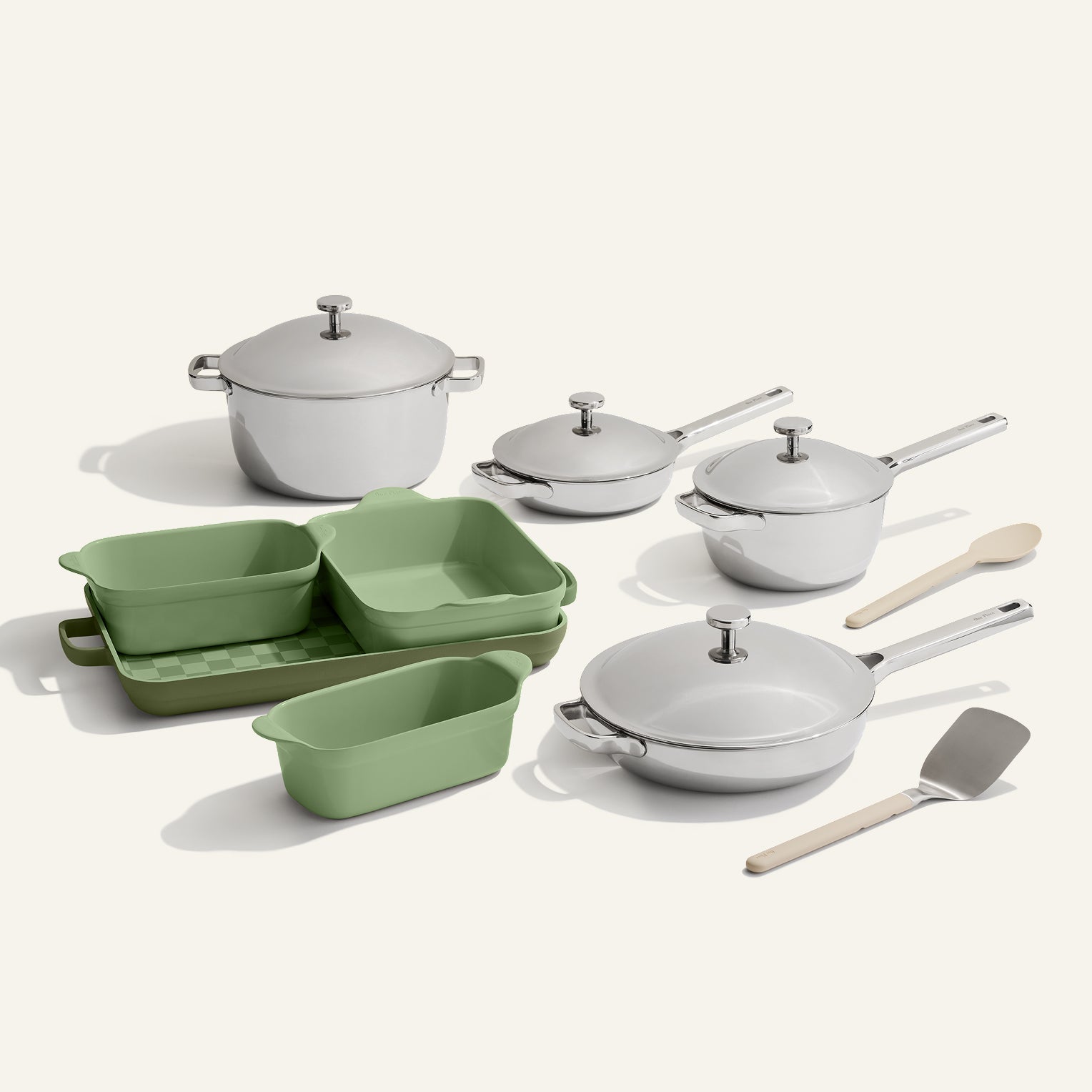 Batterie de cuisine et de cuisson antiadhésive en titane et céramique