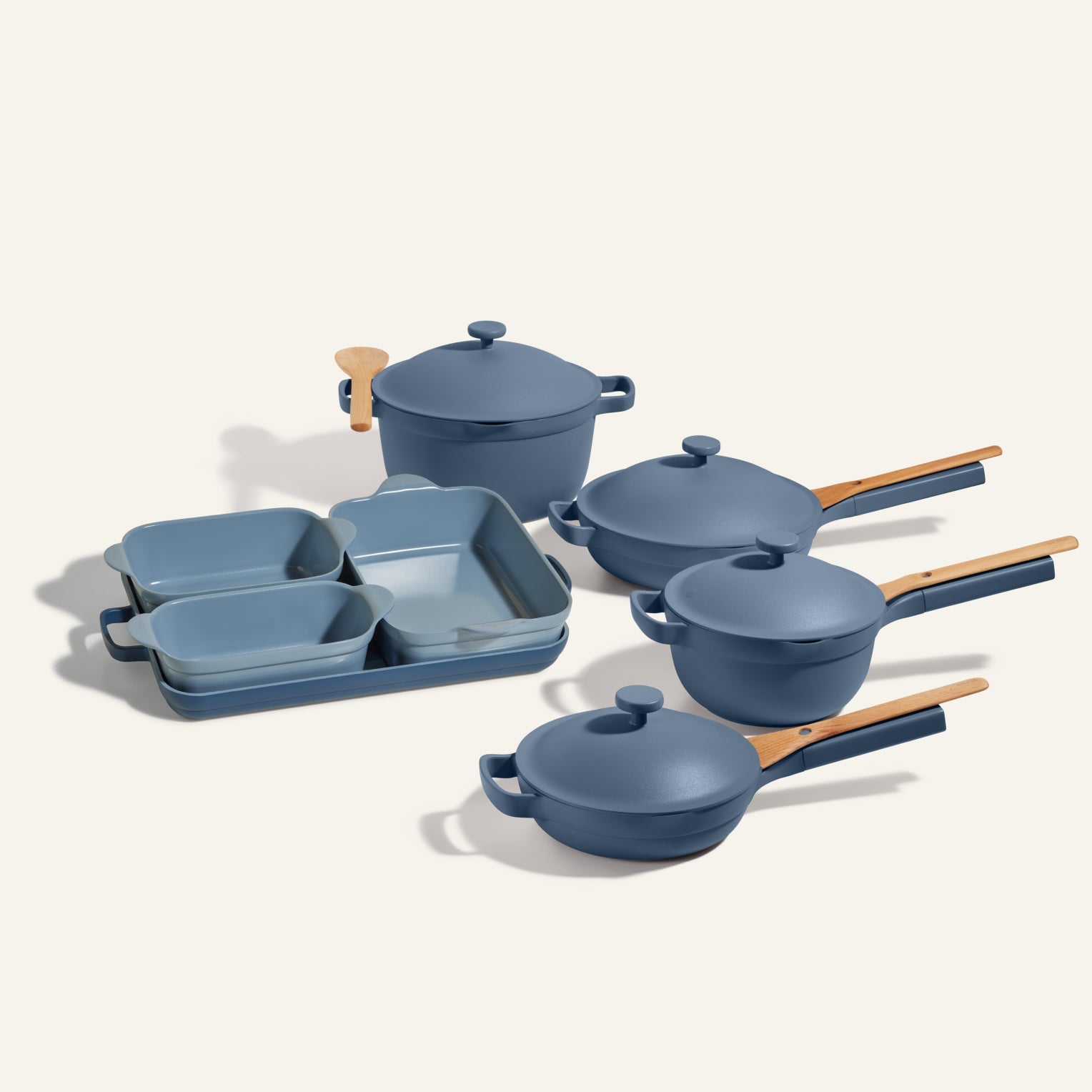 Batterie de cuisine et de cuisson antiadhésive en céramique de 18 pièces