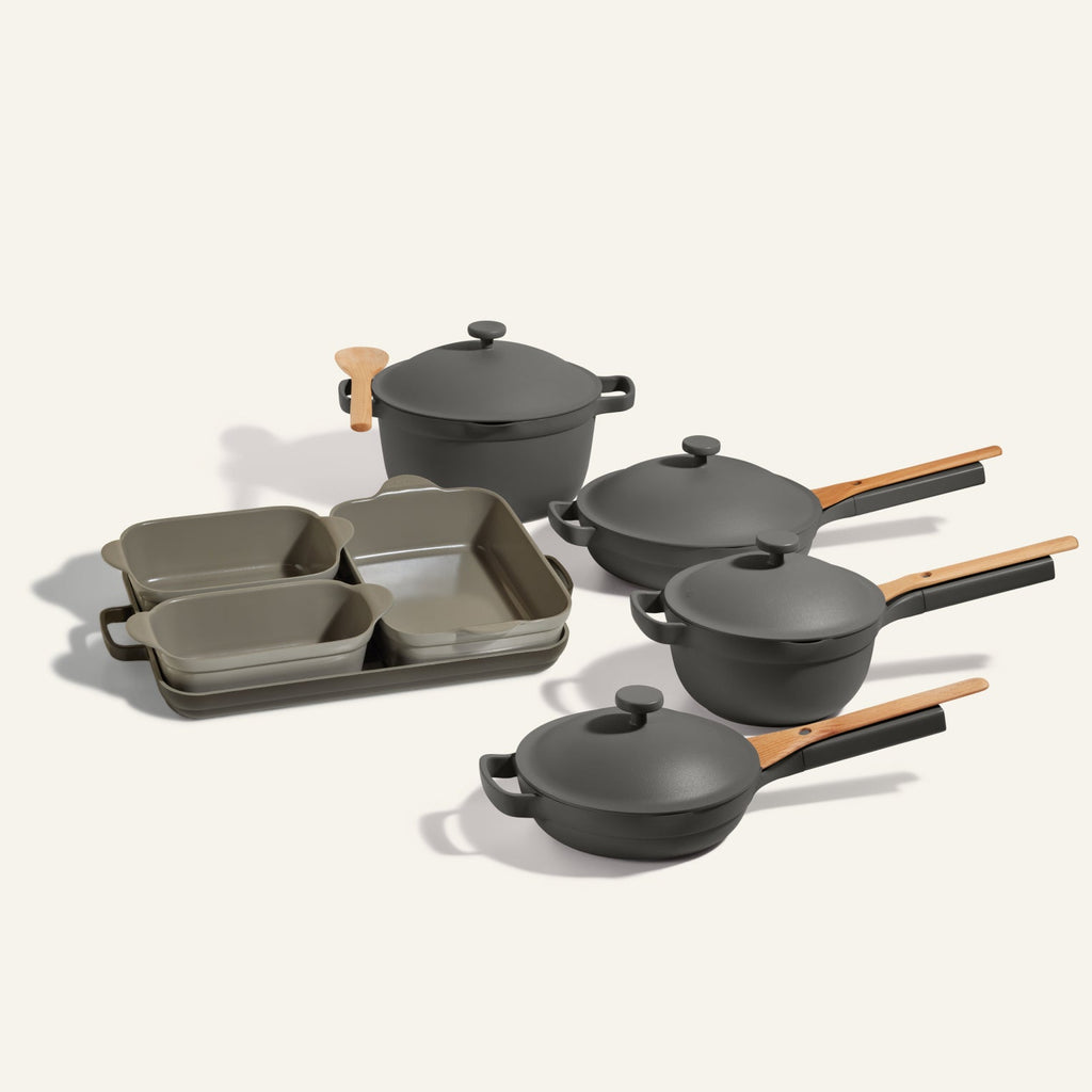 Batterie de cuisine et de cuisson antiadhésive en céramique de 18 pièces