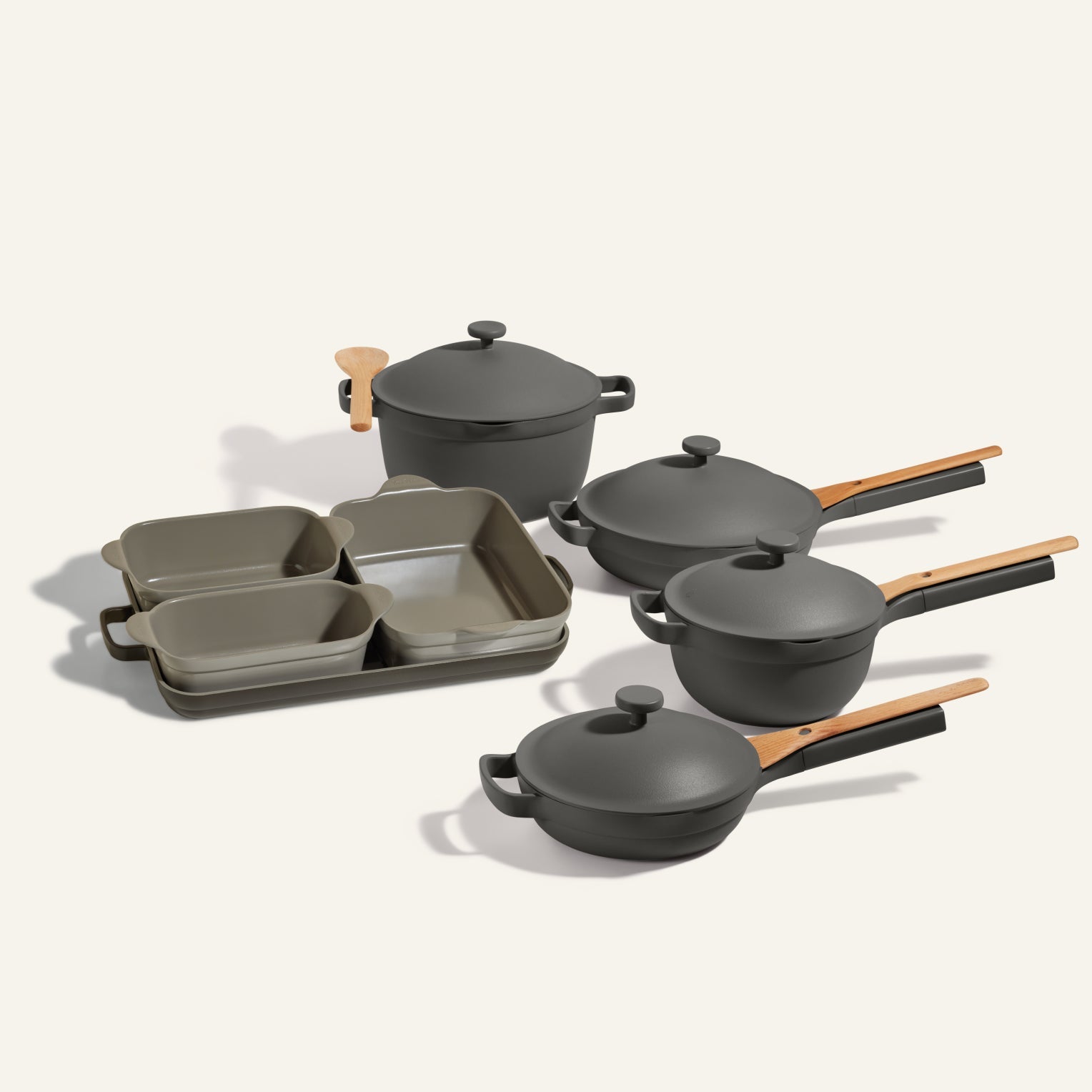 Batterie de cuisine et de cuisson antiadhésive en céramique de 18 pièces