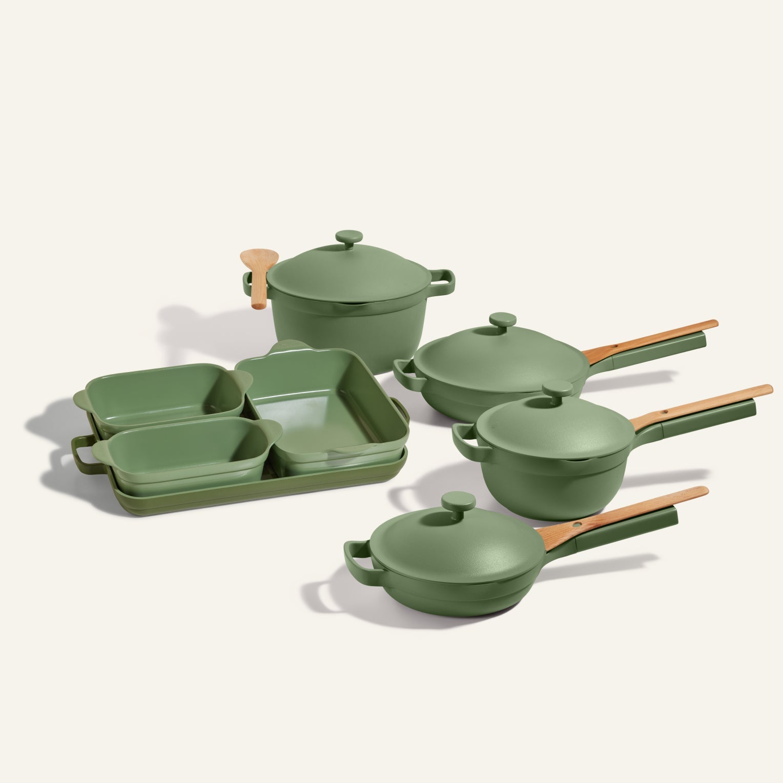 Batterie de cuisine et de cuisson antiadhésive en céramique de 18 pièces