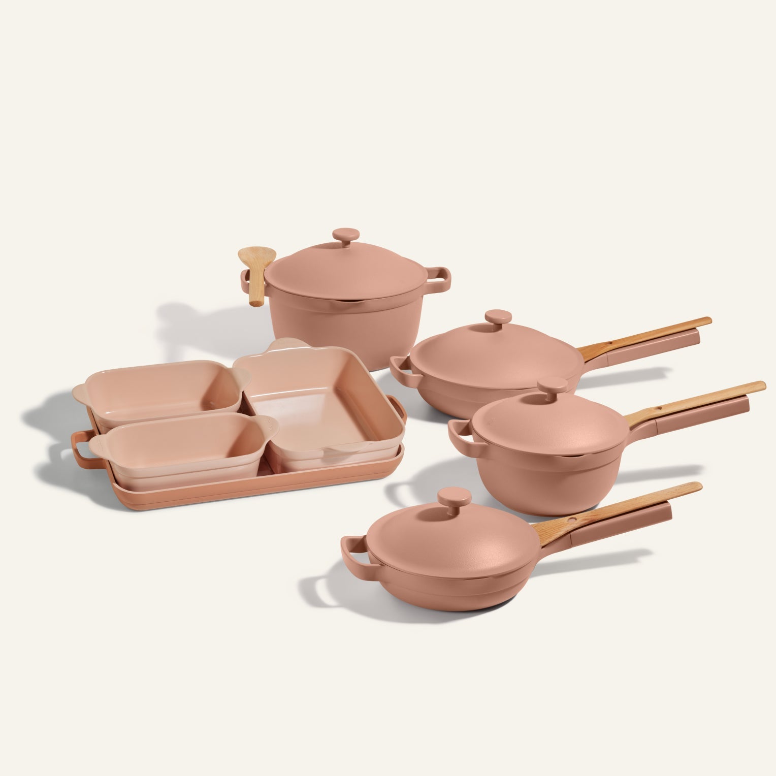 Batterie de cuisine et de cuisson antiadhésive en céramique de 18 pièces