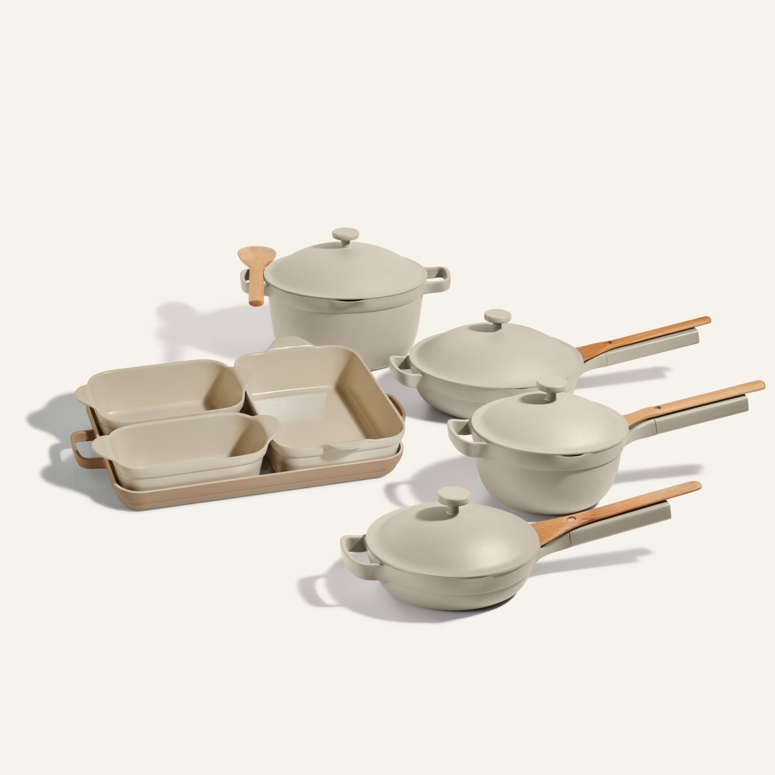 Batterie de cuisine et de cuisson antiadhésive en céramique de 18 pièces