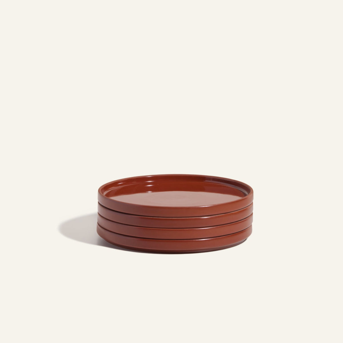 Assiettes à salade en céramique émaillées à la main, lot de 4