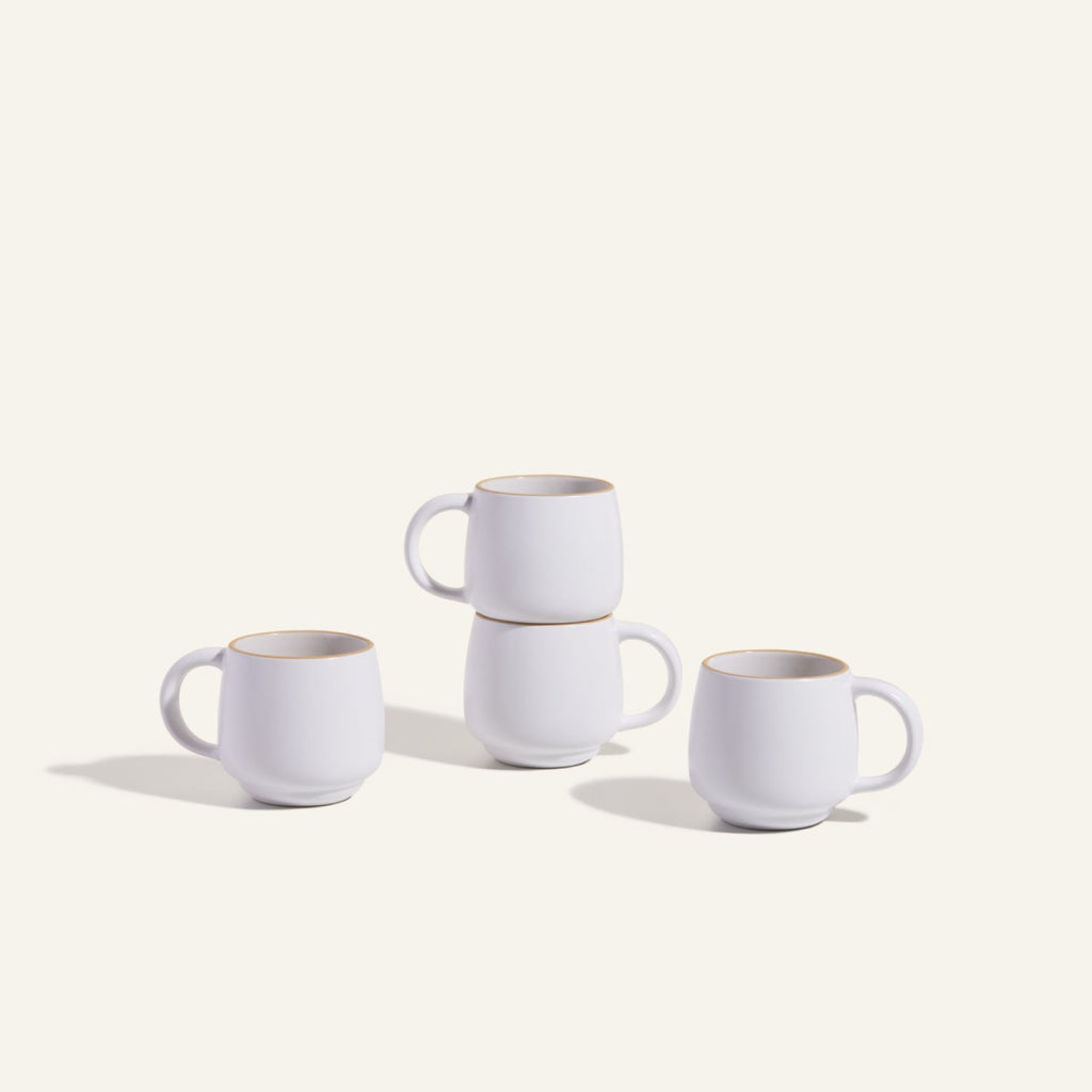 Lot de 2 mugs empilables en céramique grès
