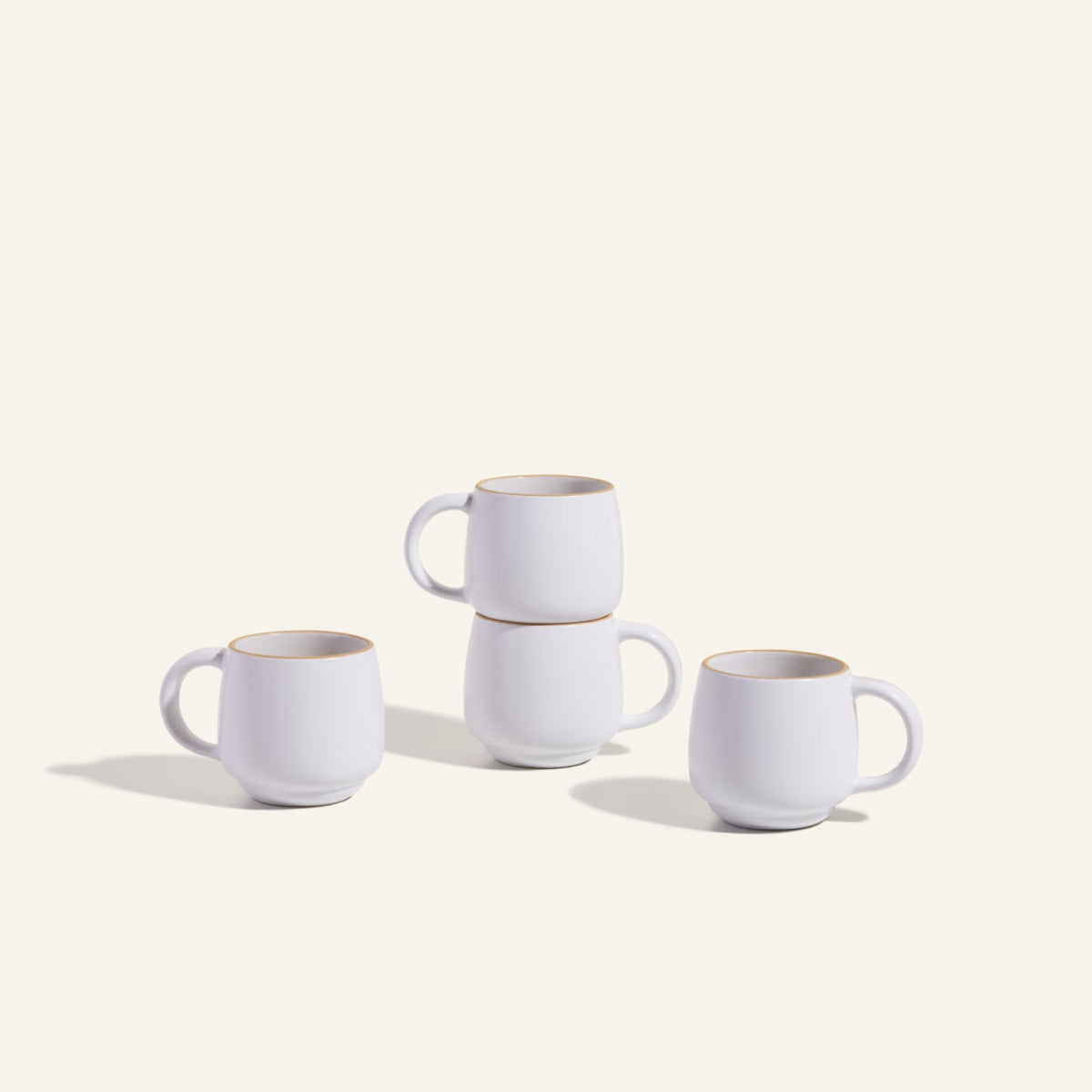 Lot de 2 mugs empilables en céramique grès
